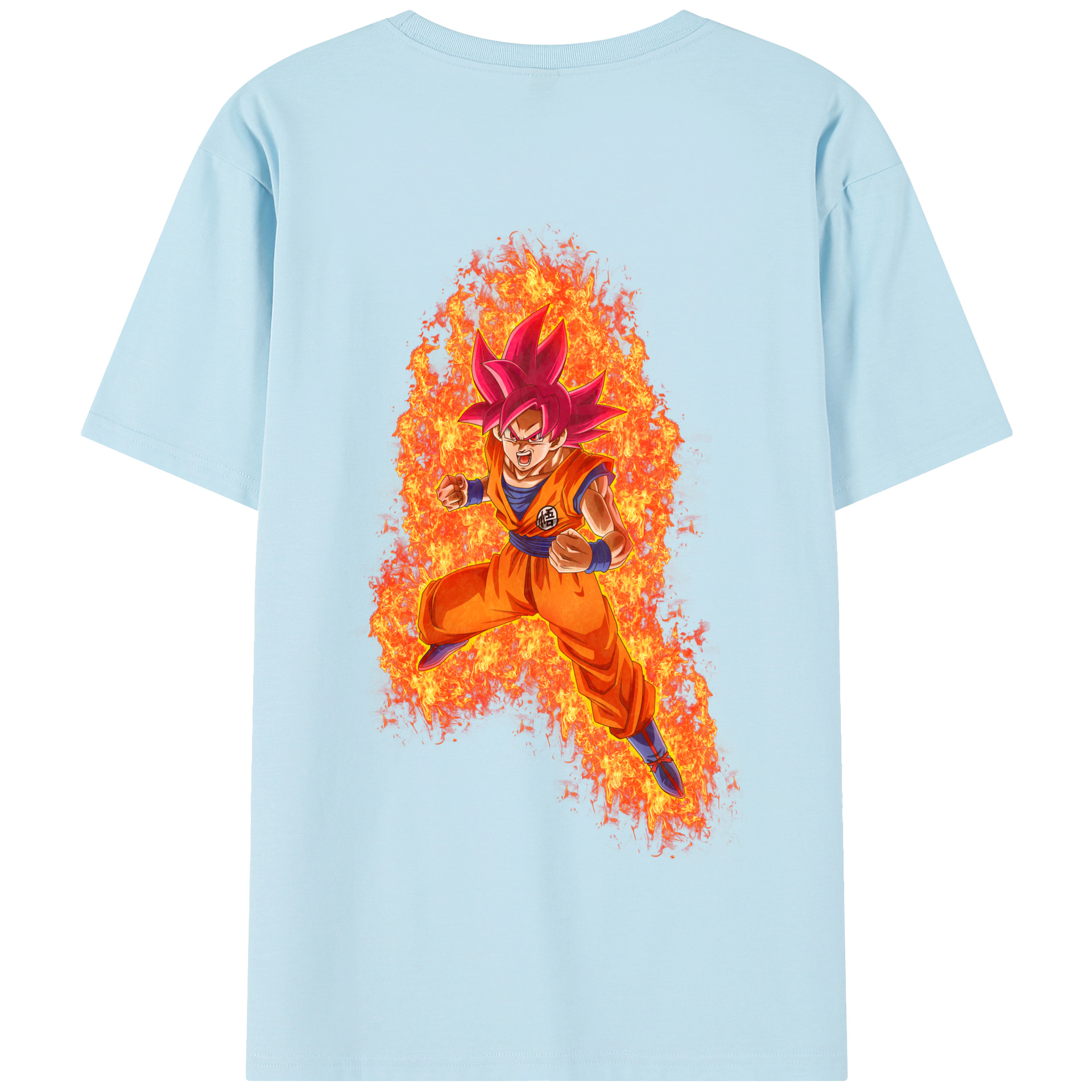 （画像用） ドラゴンボール 孫悟空（そん ごくう）Son Goku カカロット DRAGON BALL Kakarotto 綿100％半袖Tシャツ（背面プリント）